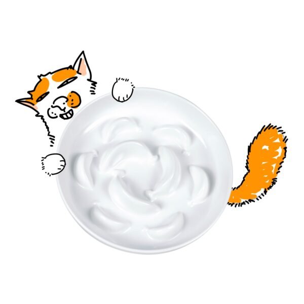 Cat Slow Feeder - White