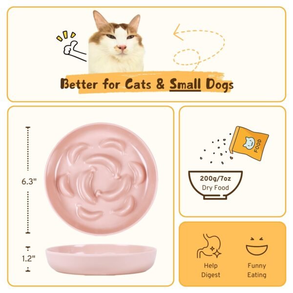 Cat Slow Feeder - Pink - Image 3