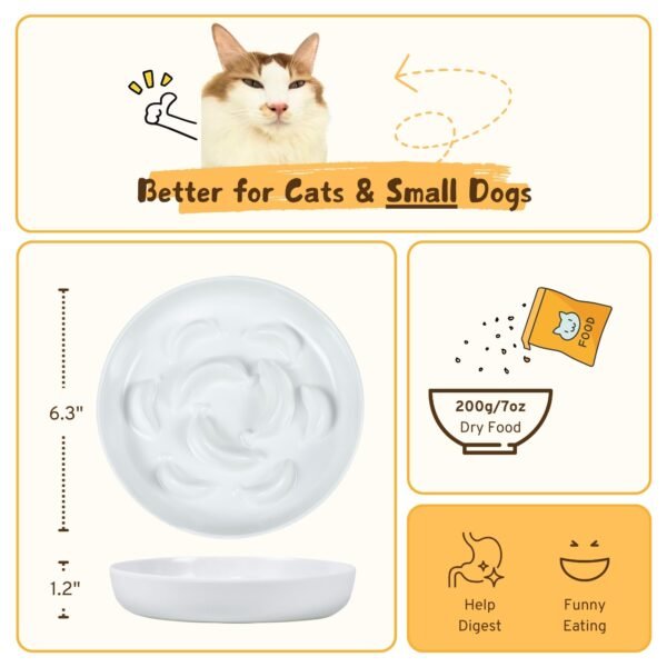 Cat Slow Feeder - White - Image 3