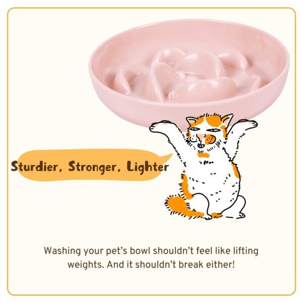 Cat Slow Feeder - Pink - Image 2