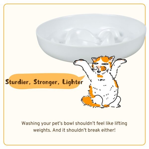 Cat Slow Feeder - White - Image 2